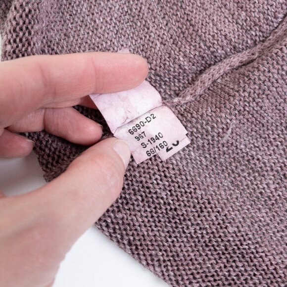 Grizas Washed Linen Sweater Oversized Purple Brown Lagenlook Boho - Picture 16 of 16